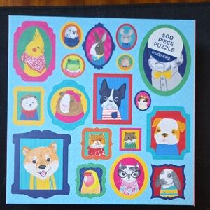 Mudpuppy Dog Portraits 500 Piece Puzzle - Colorful Design